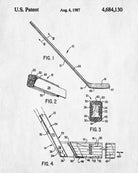Ice Hockey Poster Stick Blueprint Sports Patent Print