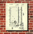 Ice Hockey Poster Ice Rink Patent Print Sports Blueprint