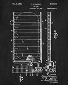 Ice Hockey Poster Ice Rink Patent Print Sports Blueprint