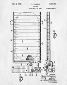 Ice Hockey Poster Ice Rink Patent Print Sports Blueprint