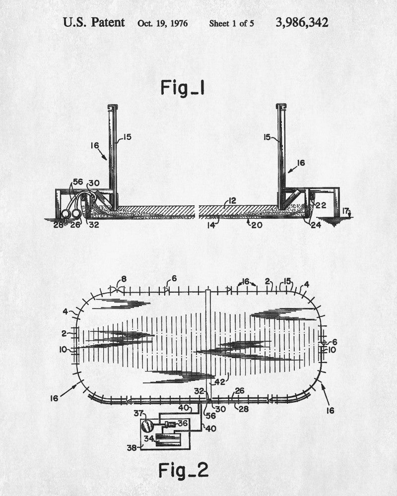 Ice Hockey Poster Ice Rink Fence Patent Print Sports Blueprint