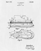 Ice Skate Patent Print Skating Blueprint Winter Sports Poster - OnTrendAndFab