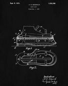 Ice Skate Patent Print Skating Blueprint Winter Sports Poster - OnTrendAndFab