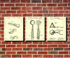 Ice Cream Scoop Patent Prints Set 3 Cafe Posters - OnTrendAndFab