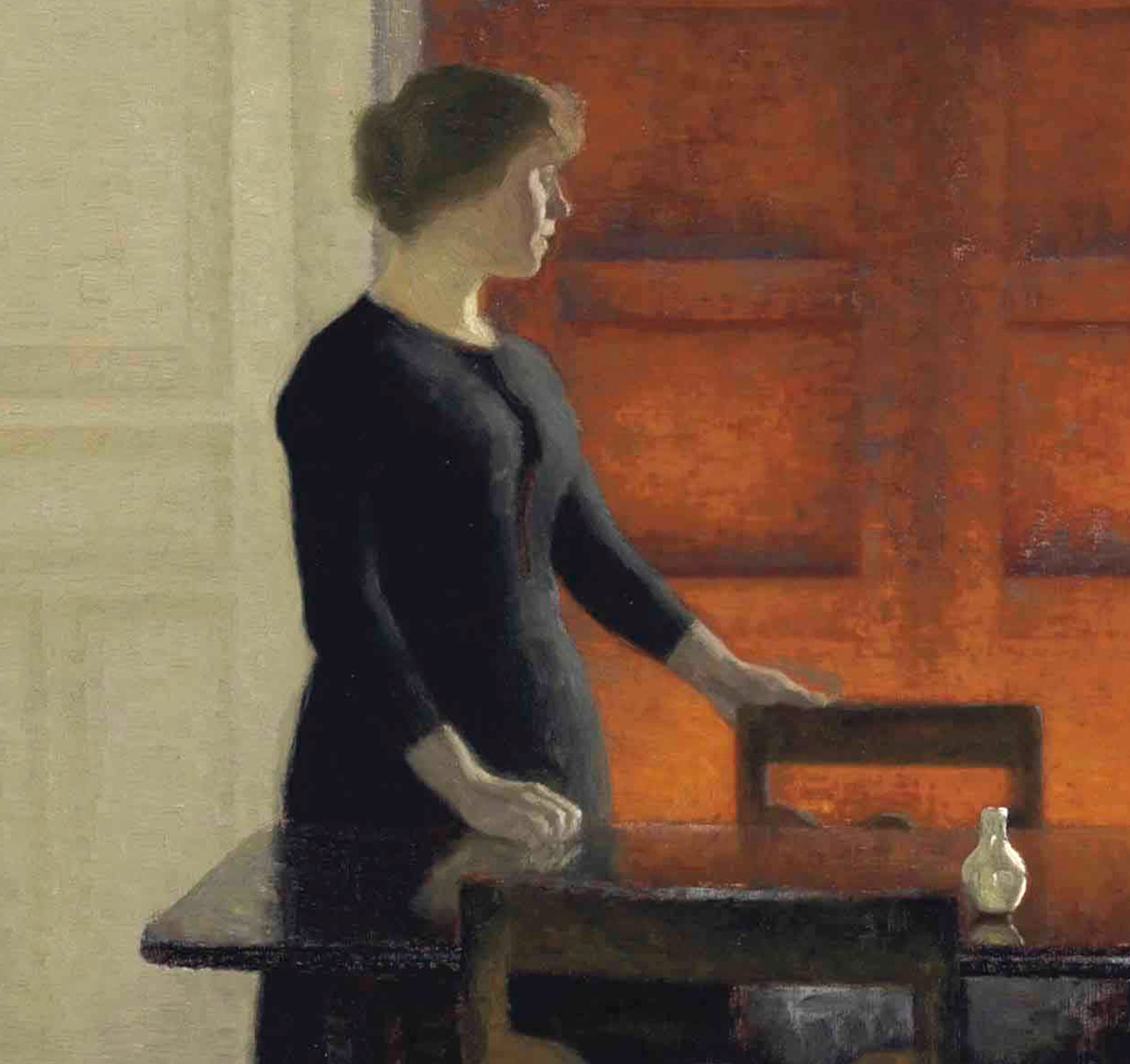 Wilhelm Hammershoi Fine Art Print, Ida in Interior