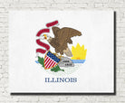 Illinois State Flag Print