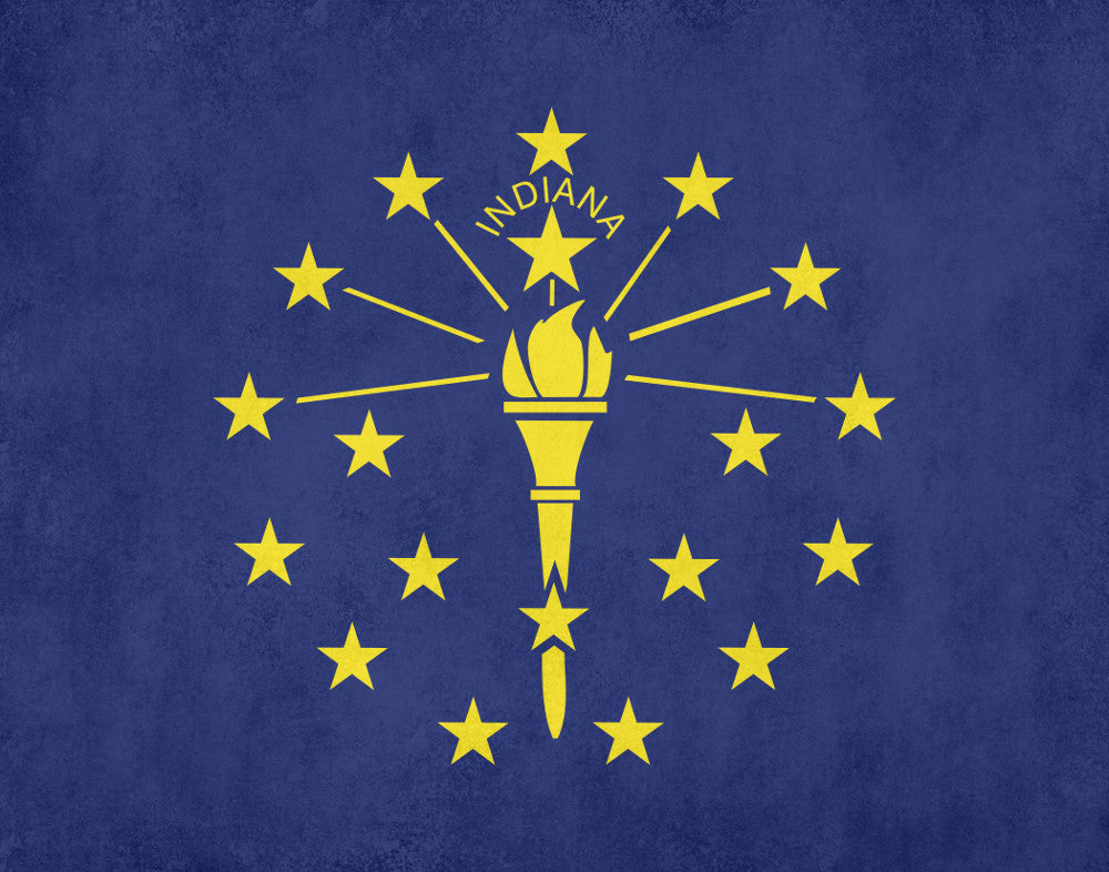 Indiana State Flag Print