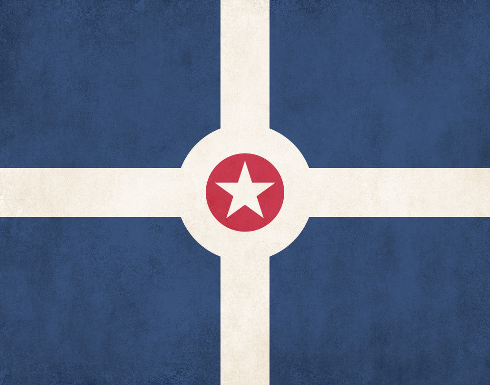 Indianapolis Indiana City Flag Print