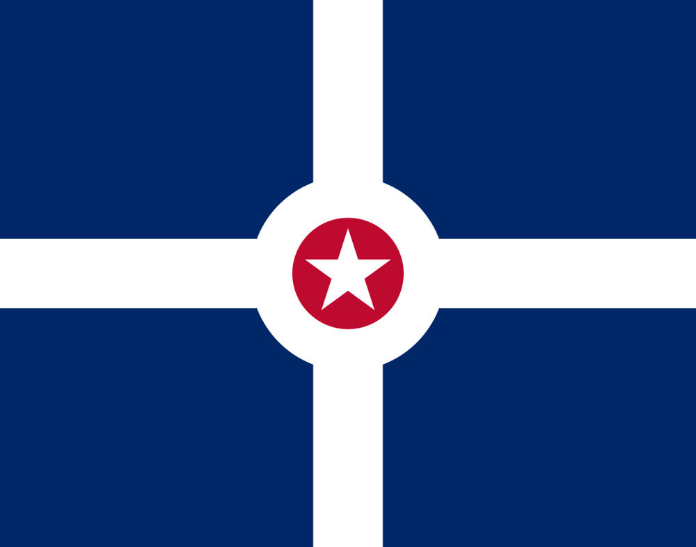 Indianapolis Indiana City Flag Print