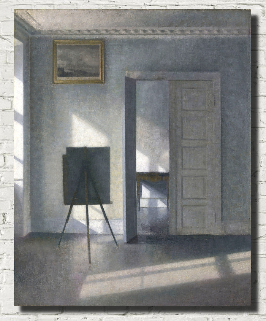 Wilhelm Hammershoi Fine Art Print, Interior With Easel