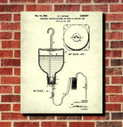 Medical Patent Print IV Drip Bag Blueprint Nursing poster