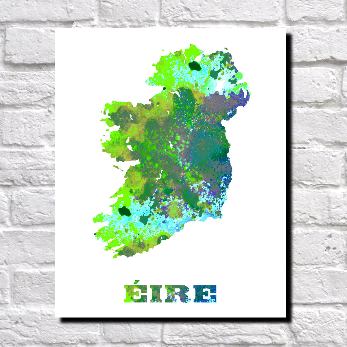 Ireland Map Print Outline Wall Map of Ireland