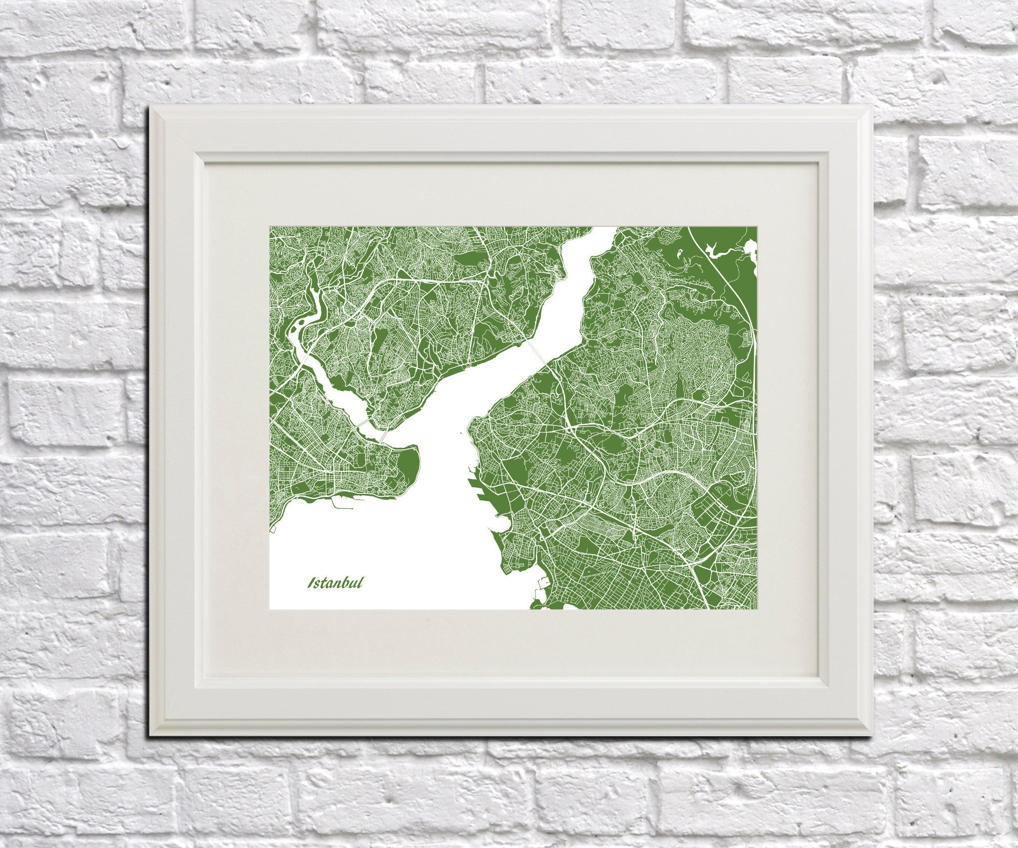 Istanbul City Street Map Print Modern Art Poster Home Decor - OnTrendAndFab