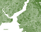 Istanbul City Street Map Print Modern Art Poster Home Decor - OnTrendAndFab