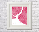Istanbul City Street Map Print Modern Art Poster Home Decor - OnTrendAndFab