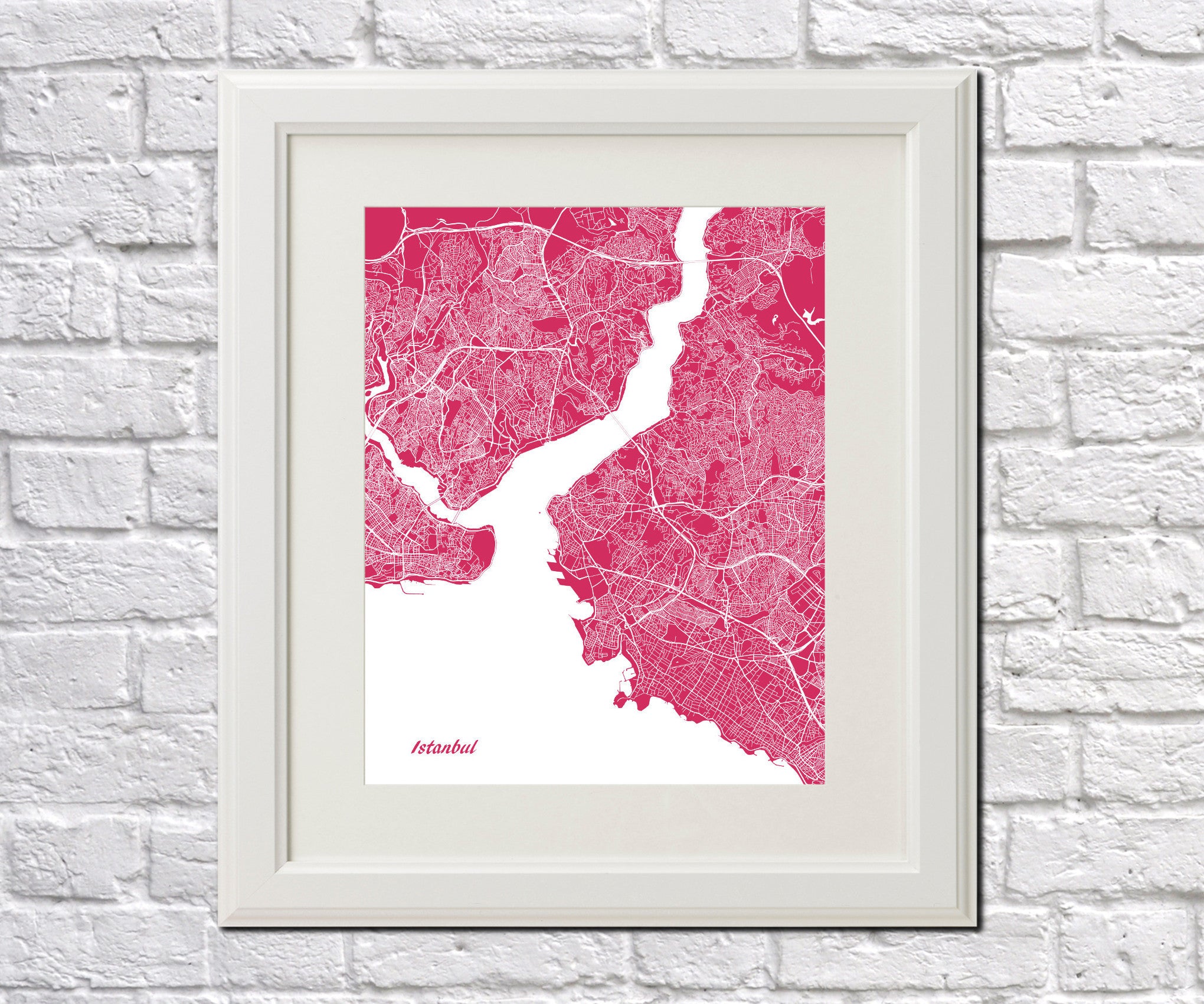Istanbul City Street Map Print Modern Art Poster Home Decor - OnTrendAndFab