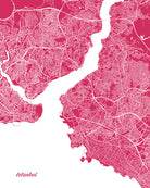 Istanbul City Street Map Print Modern Art Poster Home Decor - OnTrendAndFab