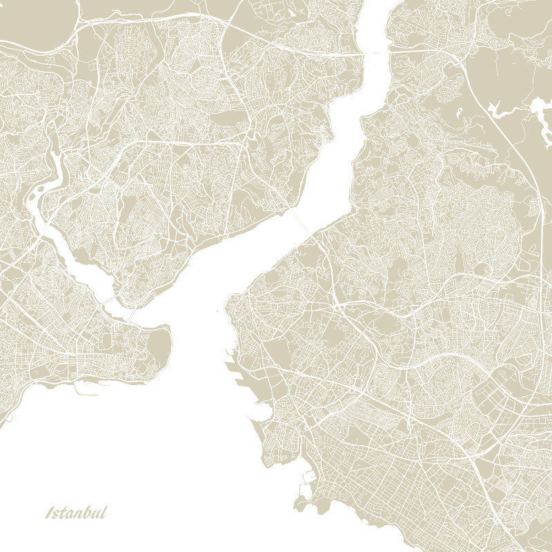 Istanbul City Street Map Print Modern Art Poster Home Decor - OnTrendAndFab