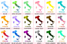 Italy Map Print Outline Wall Map of Italy