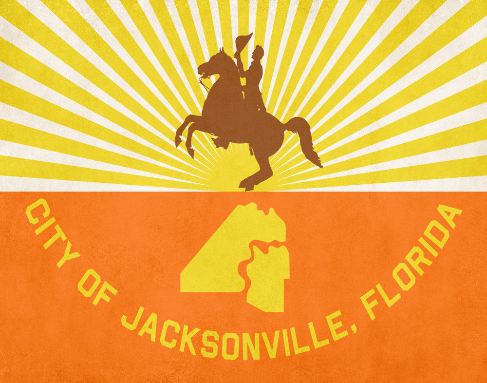 Jacksonville Florida City Flag Print