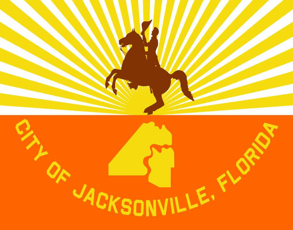 Jacksonville Florida City Flag Print