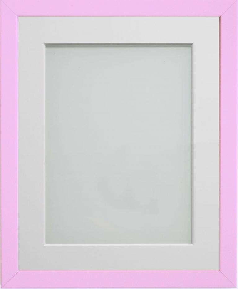 Pink Painted Wooden Frames with white mount For Prints - Landscape and Portrait Formats
