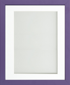 purple painted wooden frame and mount