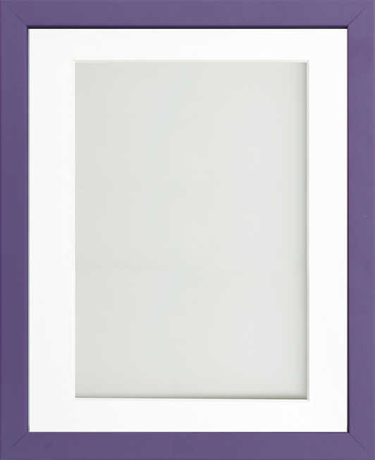purple painted wooden frame and mount