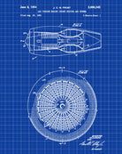 Jet Engine Blueprint Aircraft Patent Print Airplane Poster