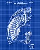 Aircraft Engine Blueprint Aircraft Patent Print Airplane Poster