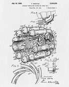 Jet Engine Blueprint Aircraft Patent Print Airplane Wall Art Poster - OnTrendAndFab