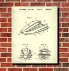 Jet Ski Patent Print Nautical Blueprint Water Sports Poster
