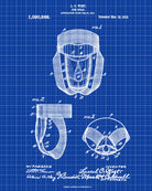 Jock Strap Patent Print Man Cave Poster Sport Blueprint