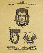 Jock Strap Patent Print Man Cave Poster Sport Blueprint