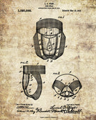 Jock Strap Patent Print Man Cave Poster Sport Blueprint