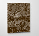 Johannesburg City Street Map Print Feature Wall Art Poster
