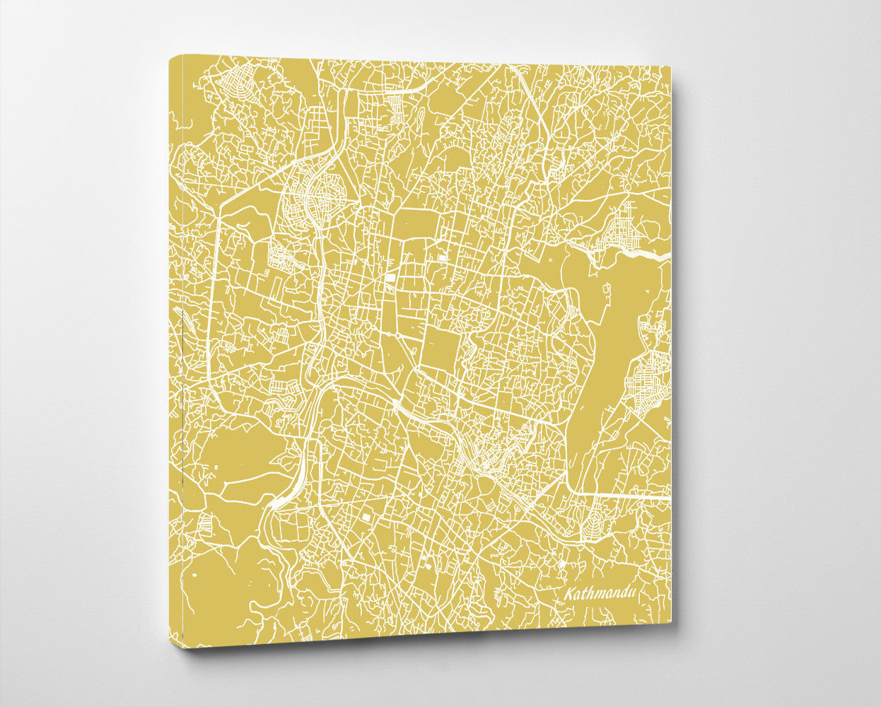 Khatmandu, Nepal Street Map Print Custom Wall Map 7181S