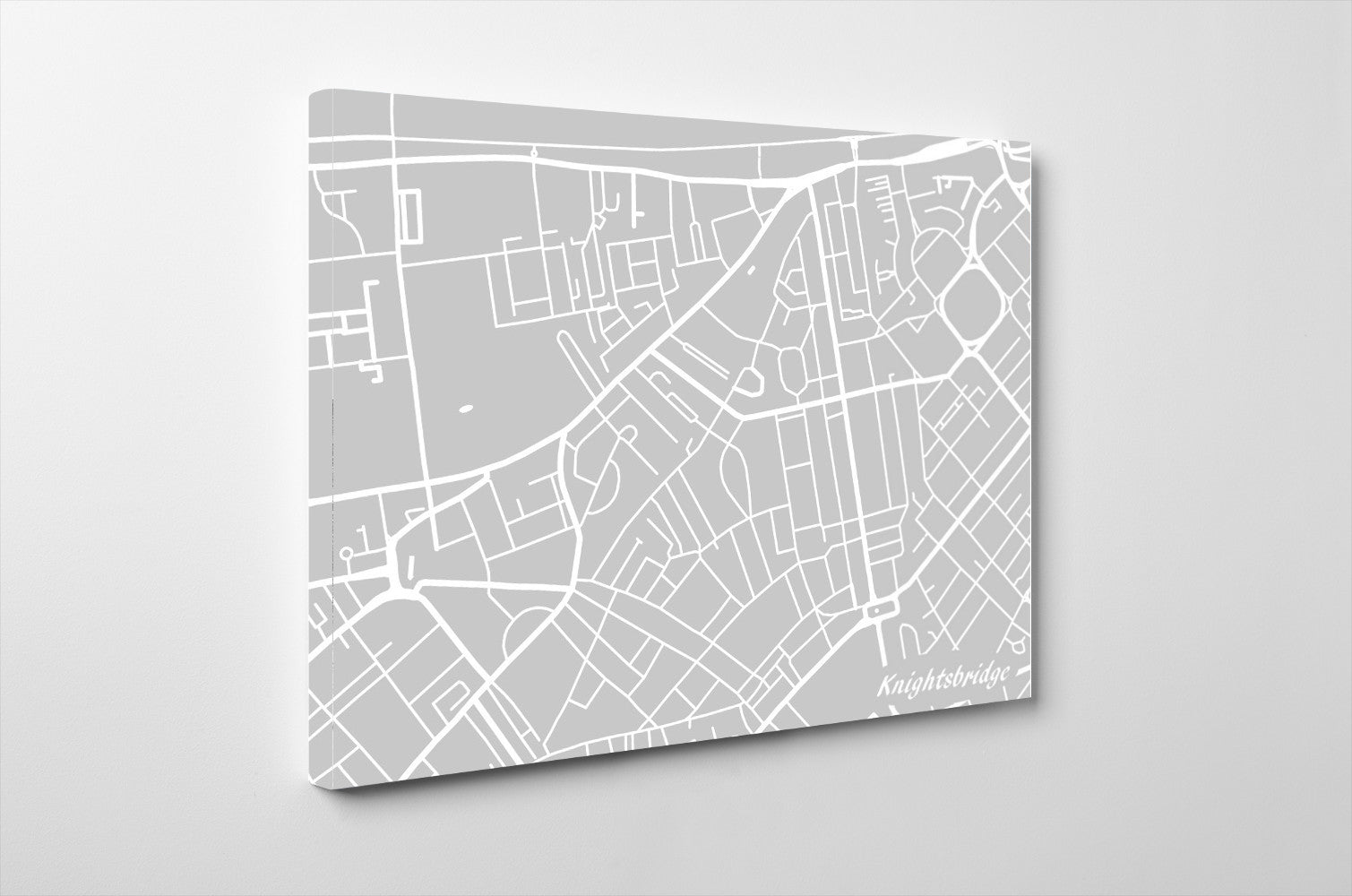 Knightsbridge London City Street Map Print Feature Wall Art Poster