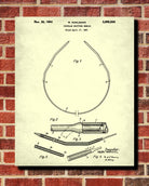 Knitting Needle Patent Print Craft Blueprint Sewing Room Poster - OnTrendAndFab