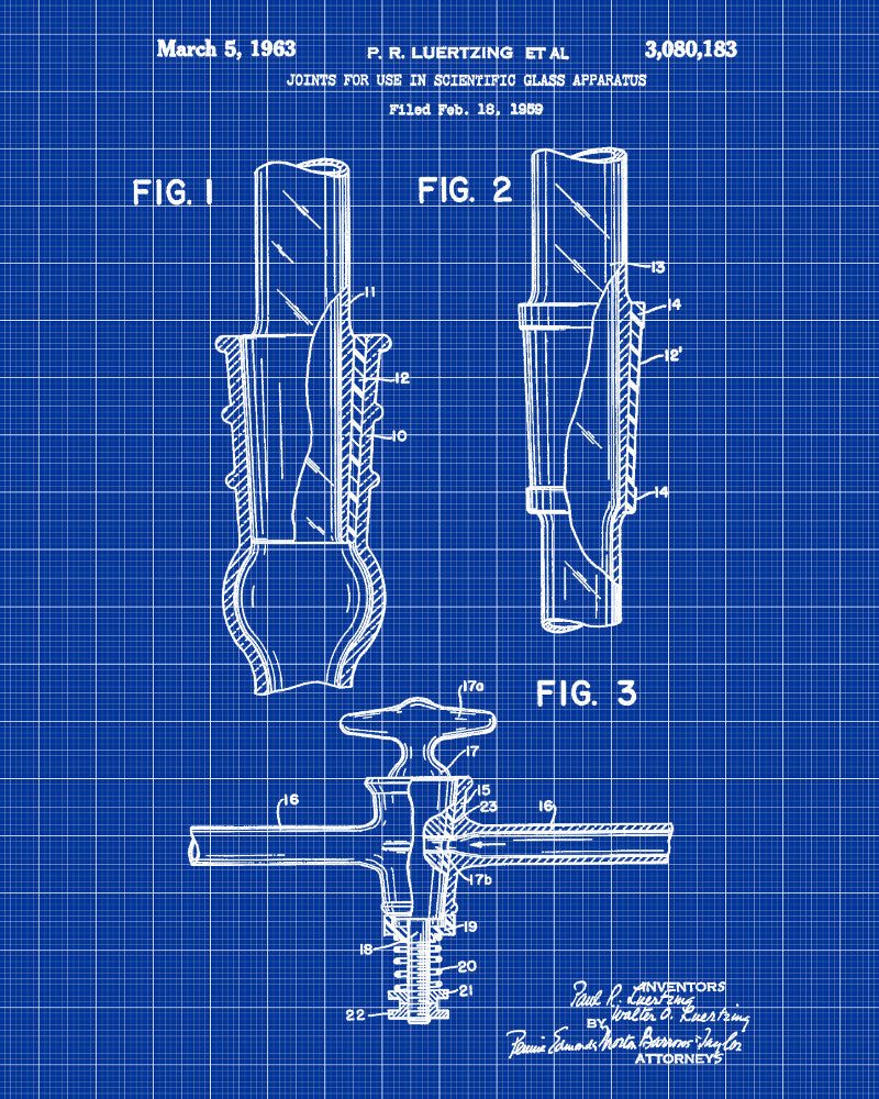 Science Poster, Laboratory Equipment Patent, Chemistry Print