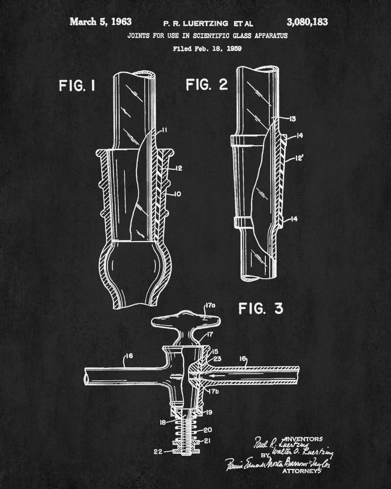 Science Poster, Laboratory Equipment Patent, Chemistry Print