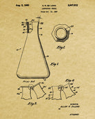 Laboratory Equipment Patent, Chemistry Print, Science Poster