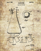 Laboratory Equipment Patent, Chemistry Print, Science Poster