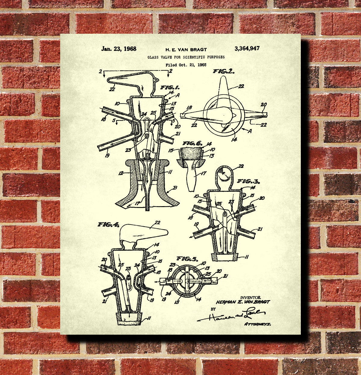 Laboratory Equipment Patent, Science Poster, Glassware Print