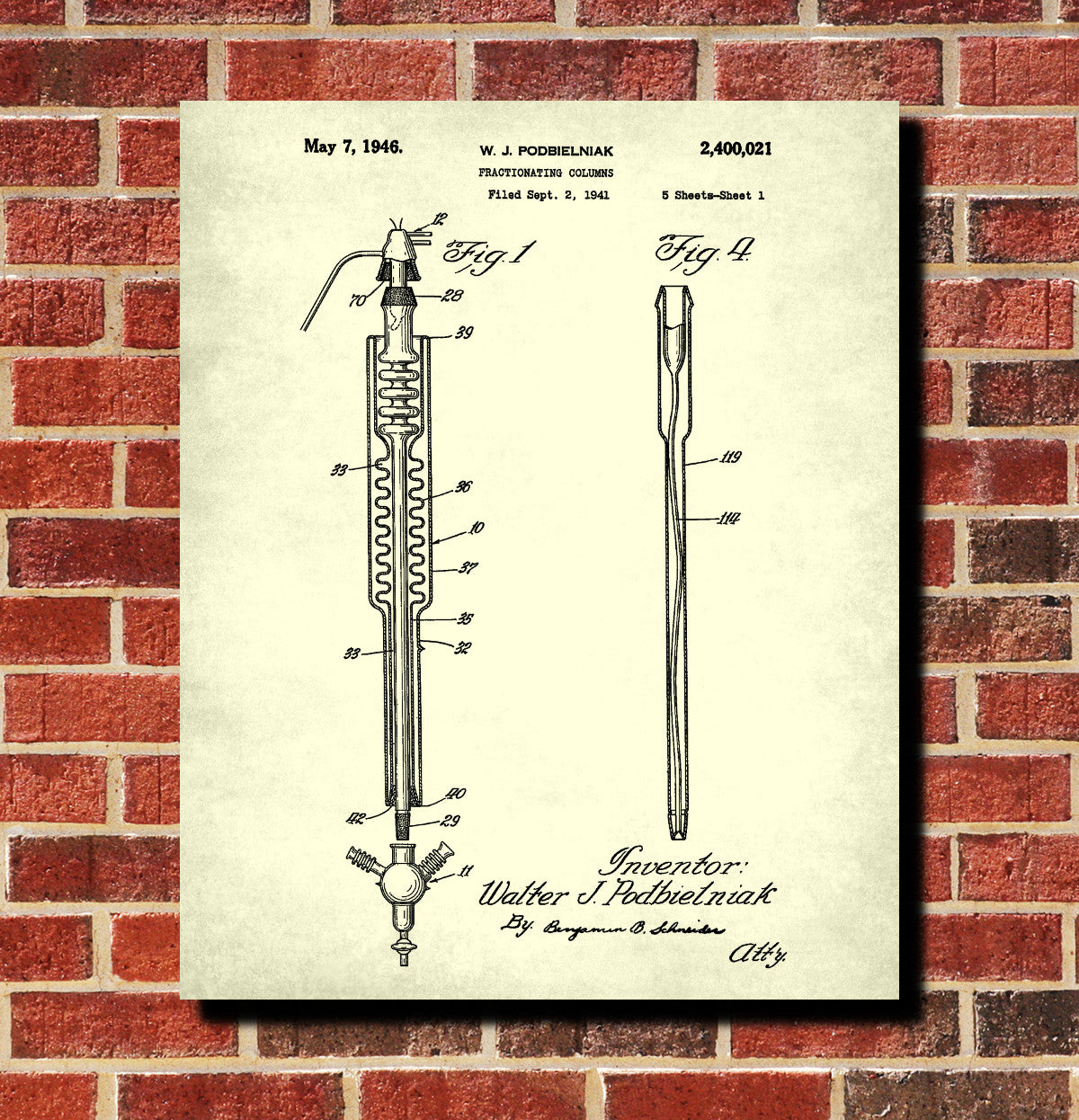 Laboratory Equipment Patent, Science Print, Glassware Poster