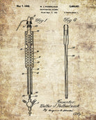 Laboratory Equipment Patent, Science Print, Glassware Poster