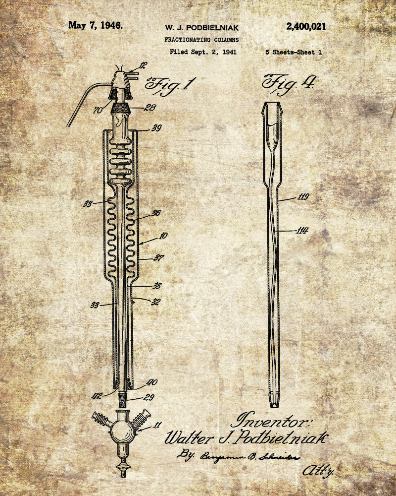 Laboratory Equipment Patent, Science Print, Glassware Poster