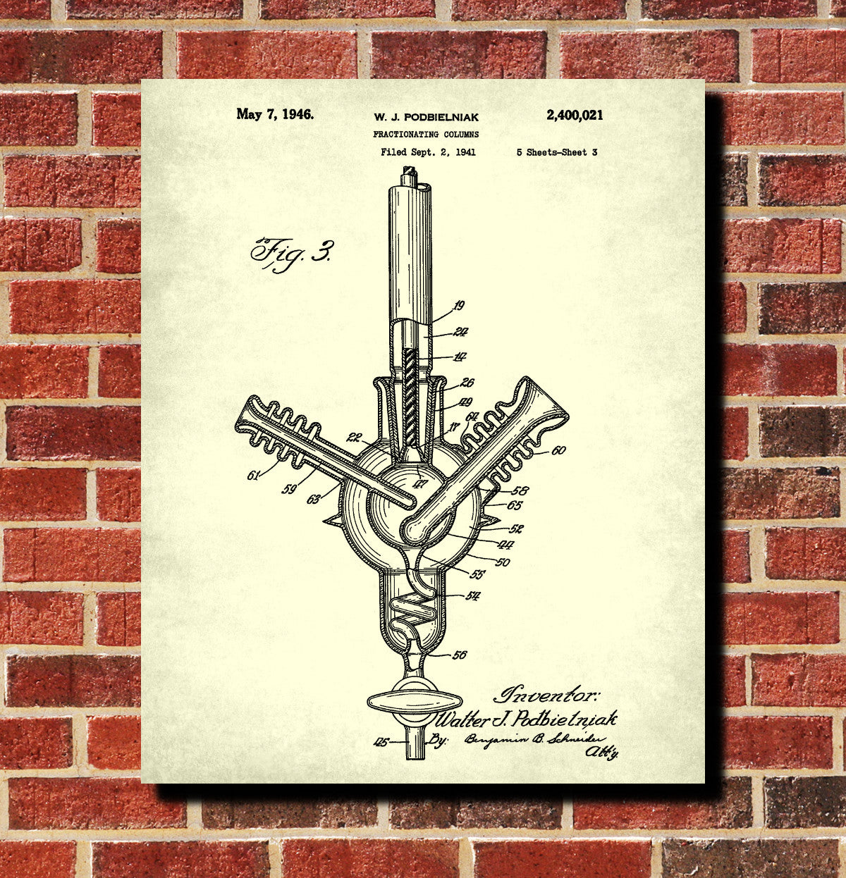 Laboratory Equipment Patent, Science Print, Glassware Poster