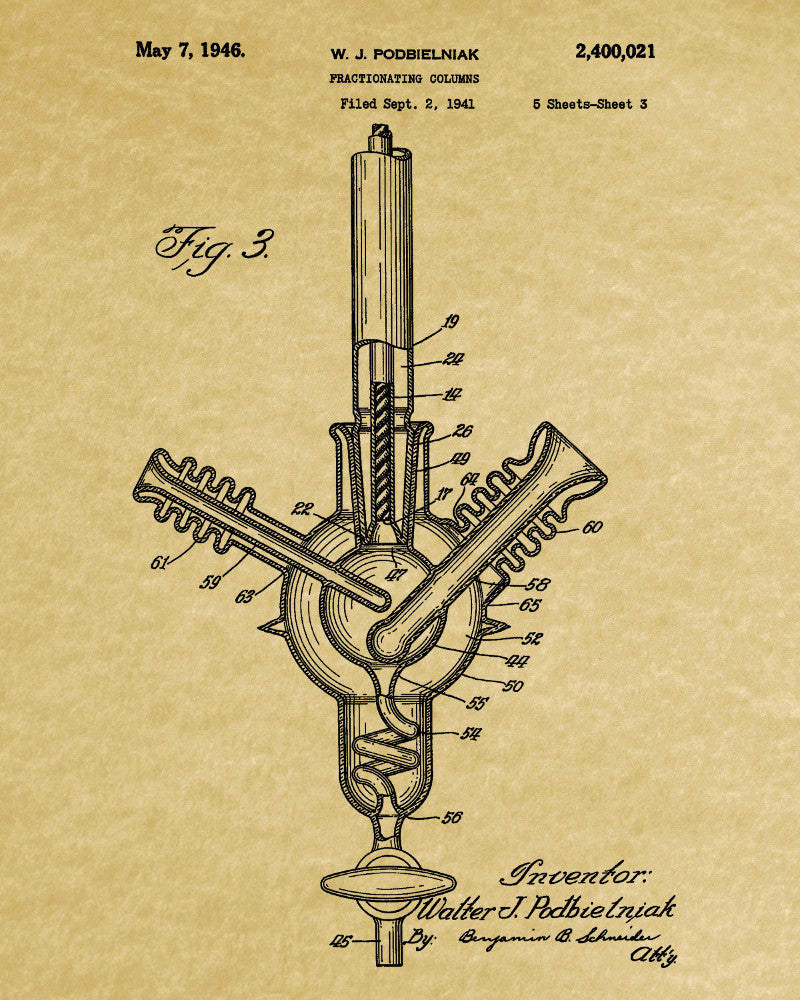 Laboratory Equipment Patent, Science Print, Glassware Poster