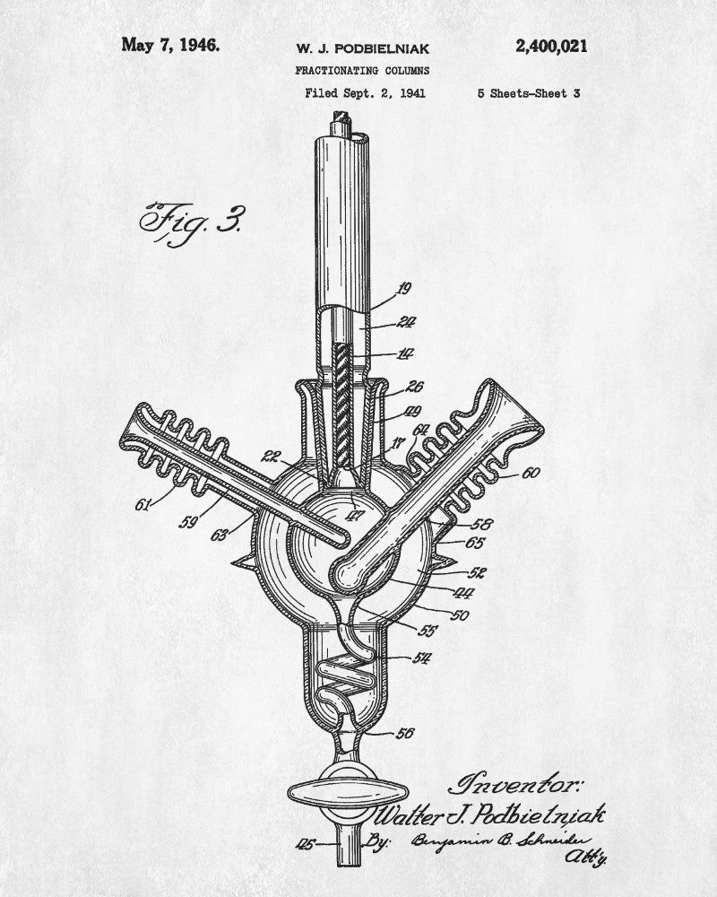 Laboratory Equipment Patent, Science Print, Glassware Poster